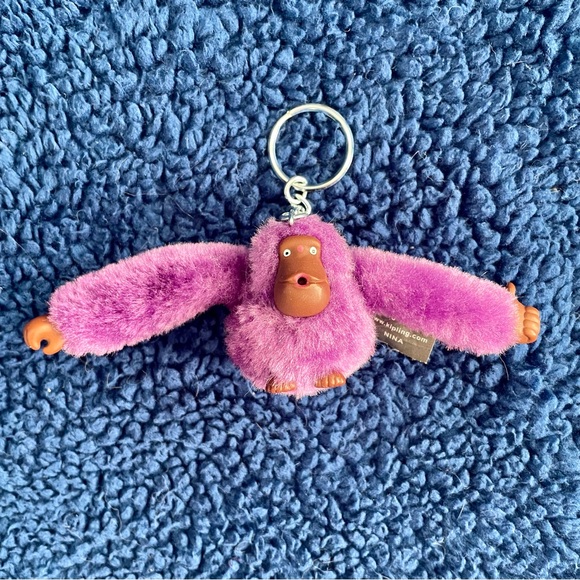 Purple Kipling Monkey Keychain Nina - Picture 2 of 2